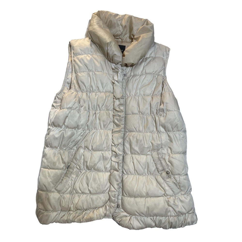 Braetan Women's Puffer Vestβ High Neck Cream Size Medium